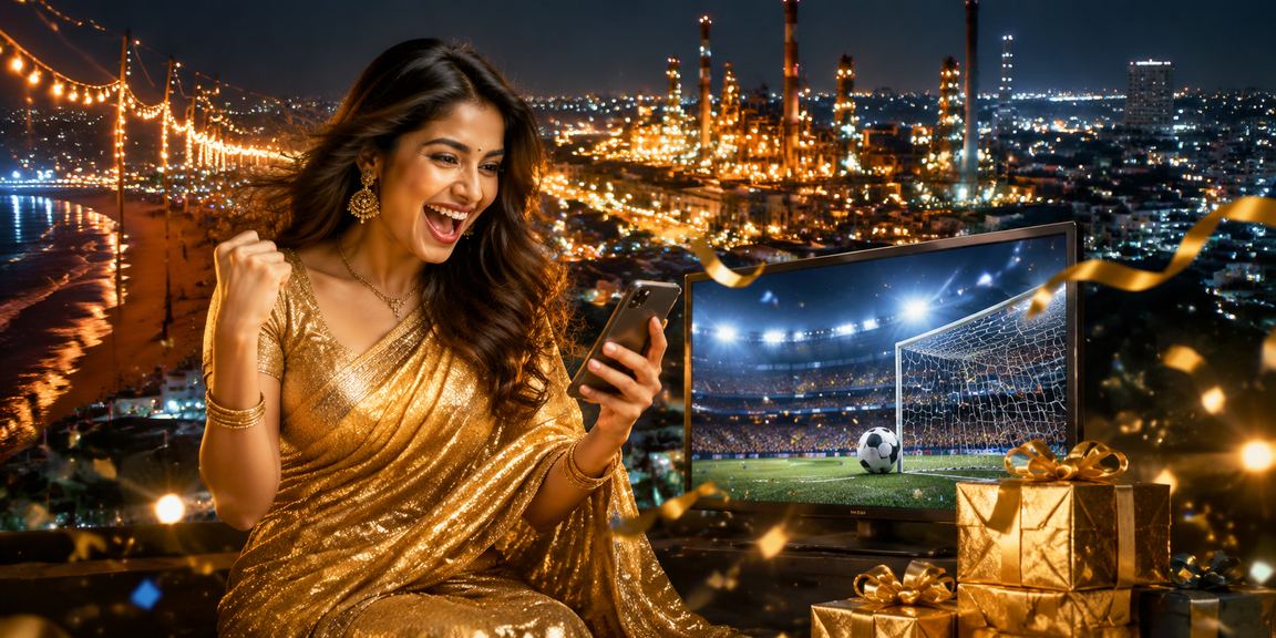 Casino app in the hands of a saree-clad woman in Cox's Bazar