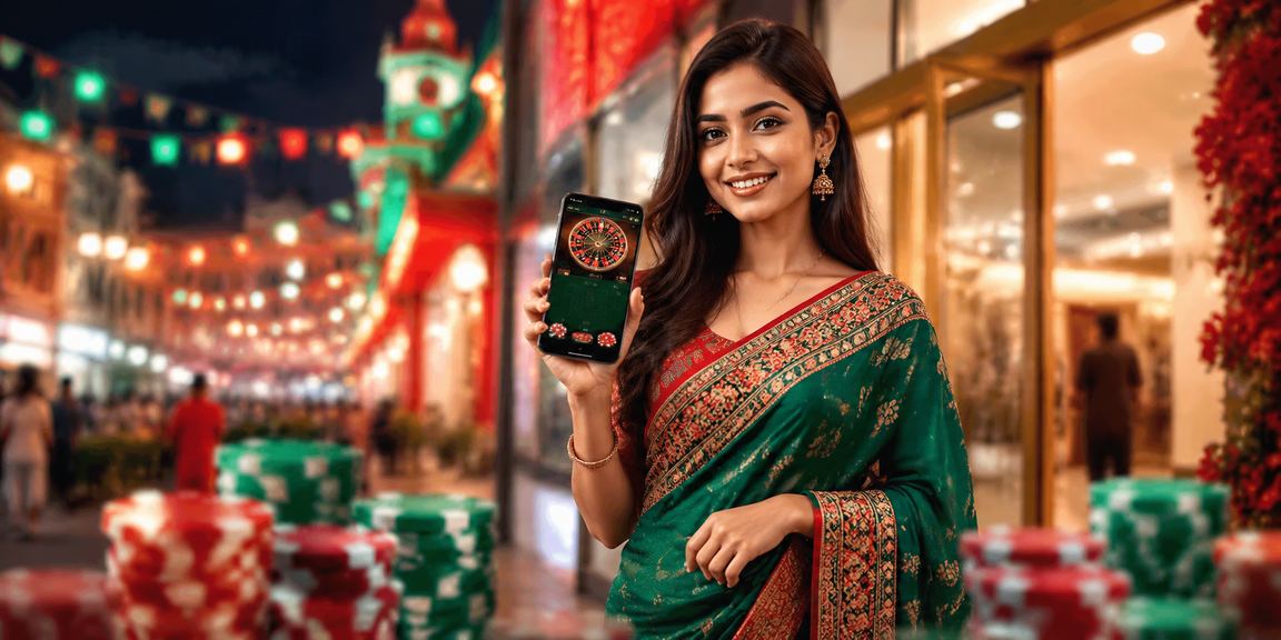 Casino app in use with a red-and-green theme in Mymensingh