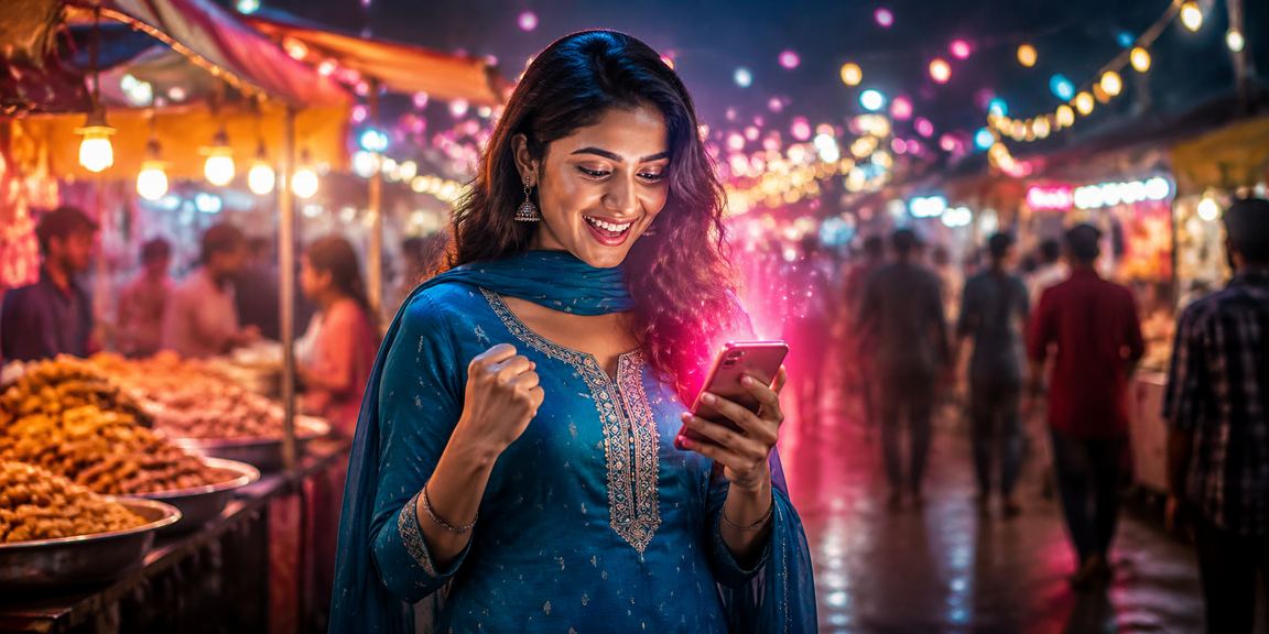 সিলেটে সালোয়ার কামিজ পরিহিত নারী মোবাইলে বেটিং পেমেন্ট করছেন